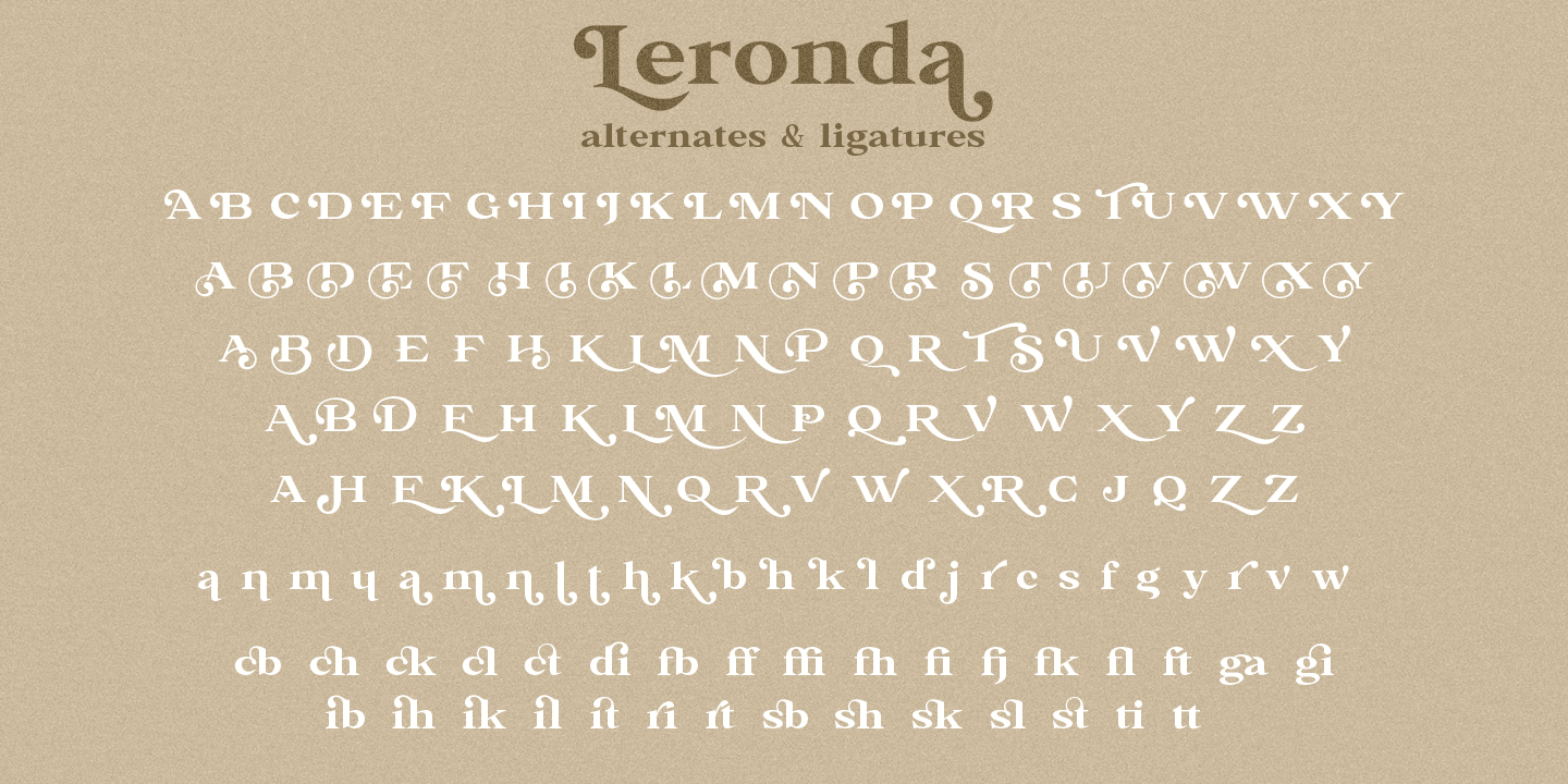 Leronda Regular Font preview